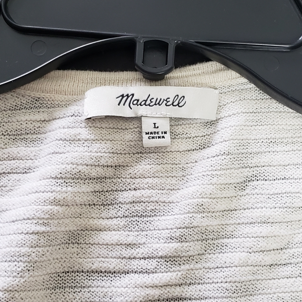 Madewell Women's Knit Cardigan Cream Large Long Sleeve - Picture 9 of 9